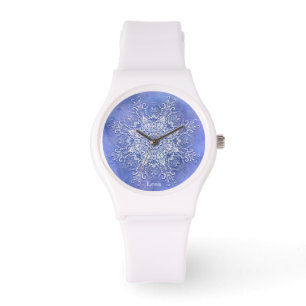 Ethnischer Blumenmandala. Armbanduhr