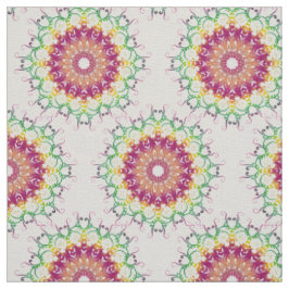 Ethnischer Blumenmandala. Stoff