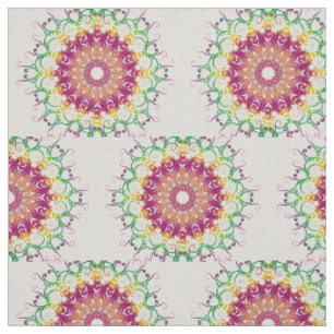 Ethnischer Blumenmandala. Stoff
