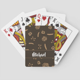 Ethnischer Design-individuelle Name Spielkarten