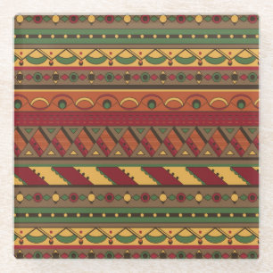 Ethnischer Hintergrund Glasuntersetzer