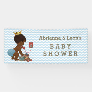 Ethnischer Prinz auf Telefon-Sparren-Babyparty Banner