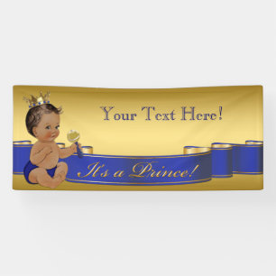 Ethnischer Prinz Baby Shower Banner