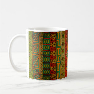 Ethnischer Stammes- Textilentwurf Kaffeetasse