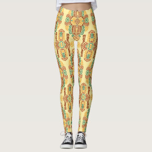 Ethnischer Vintager Trend: Bohemische Nahtlose Til Leggings