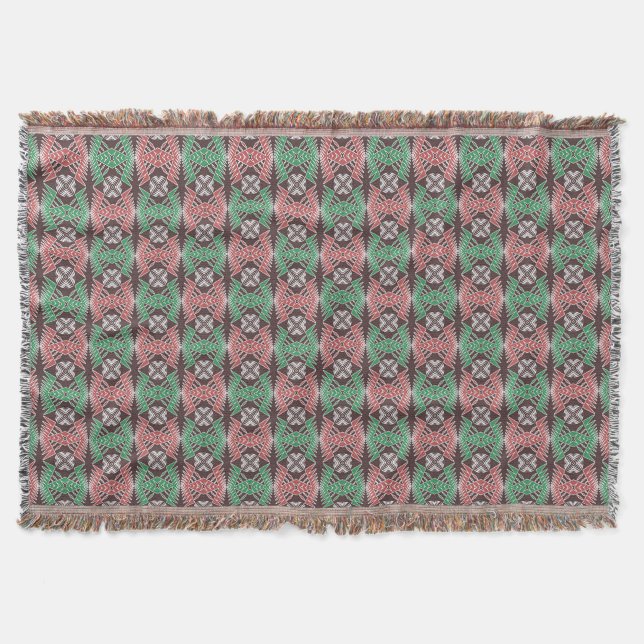 ethnisches afrikanisches geometrisches Muster Decke (Vorderseite)