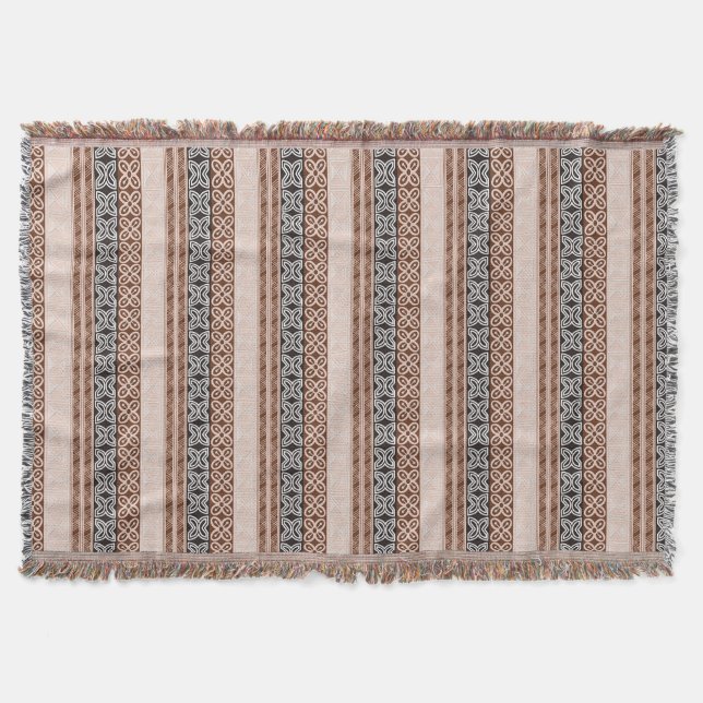Ethnisches afrikanisches Muster mit Adinkra Decke (Vorderseite)