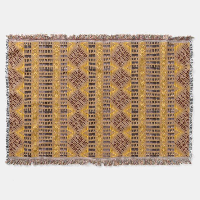 ethnisches afrikanisches Stammes- geometrisches Decke (Vorderseite)