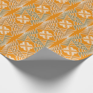 Ethnisches afrikanisches Stammes- geometrisches Geschenkpapier