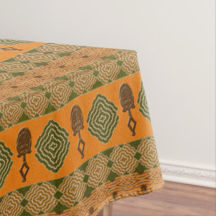 Ethnisches afrikanisches Stammes- gestreiftes Tischdecke