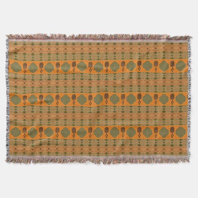 ethnisches afrikanisches Stammes- Muster Decke (Vorderseite)