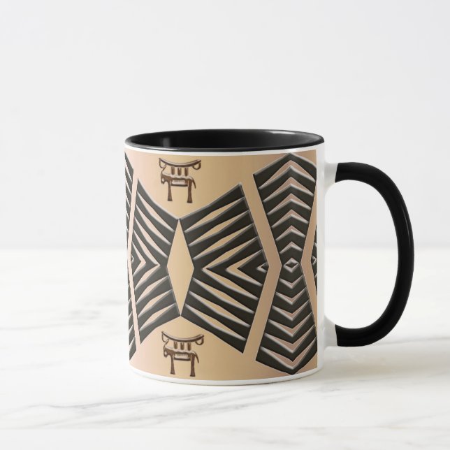 ethnisches afrikanisches Stammes- Muster Tasse (Rechts)