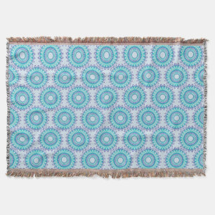 ethnisches aquamarines Mandalamuster Decke