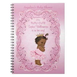 Ethnisches Baby-Duschen-Gast-Buch Prinzessin-Tutu Notizblock