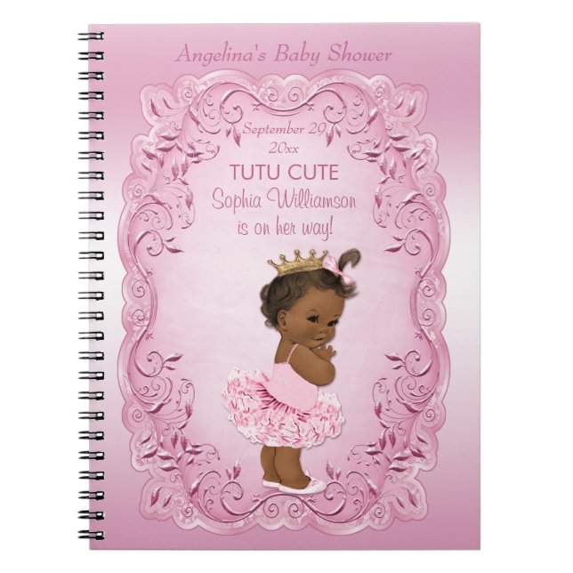 Ethnisches Baby-Duschen-Gast-Buch Prinzessin-Tutu Notizblock (Vorderseite)