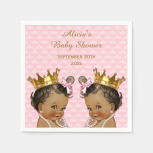Ethnisches Babyparty Prinzessin-Twins Quilted Serviette