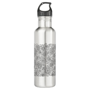 Ethnisches Blumengekritzel Trinkflasche