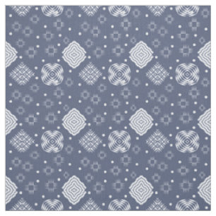 Ethnisches boho Art-Blue Jeansmuster Stoff
