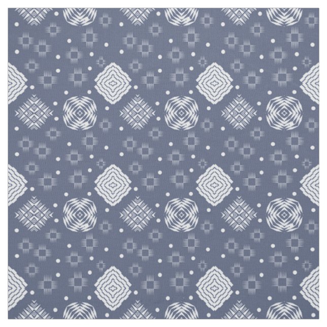 Ethnisches boho Art-Blue Jeansmuster Stoff (Muster)