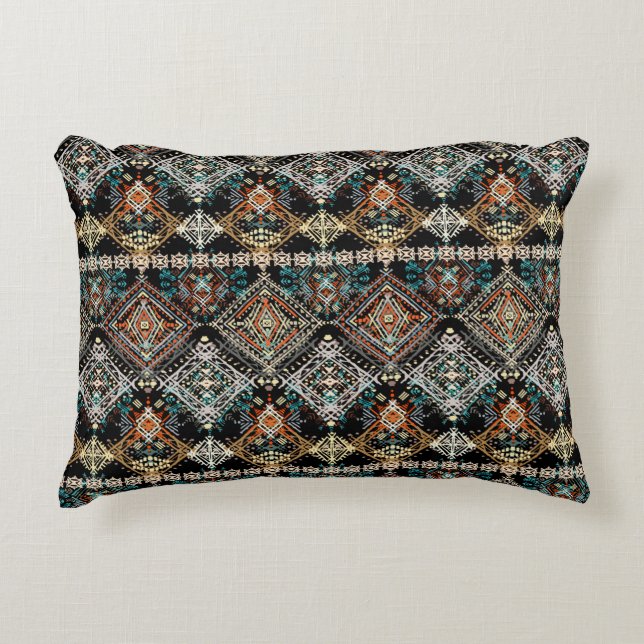 Ethnisches boho nahtloses Muster. Ethno-Ornament T Dekokissen (Vorderseite)