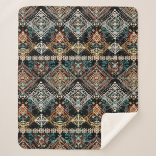 Ethnisches boho nahtloses Muster. Ethno-Ornament T Sherpadecke