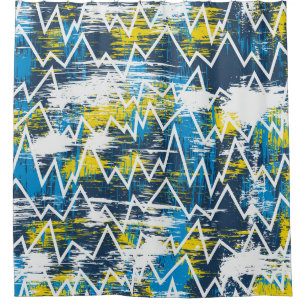 Ethnisches boho nahtloses Muster. Zigzag-Muster. S Duschvorhang