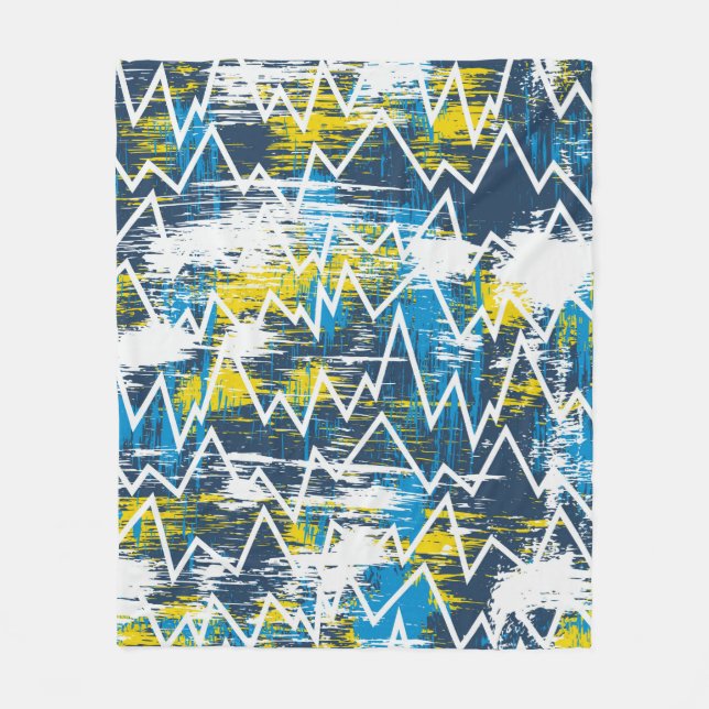 Ethnisches boho nahtloses Muster. Zigzag-Muster. S Fleecedecke (Vorderseite)
