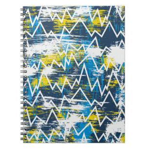 Ethnisches boho nahtloses Muster. Zigzag-Muster. S Notizblock