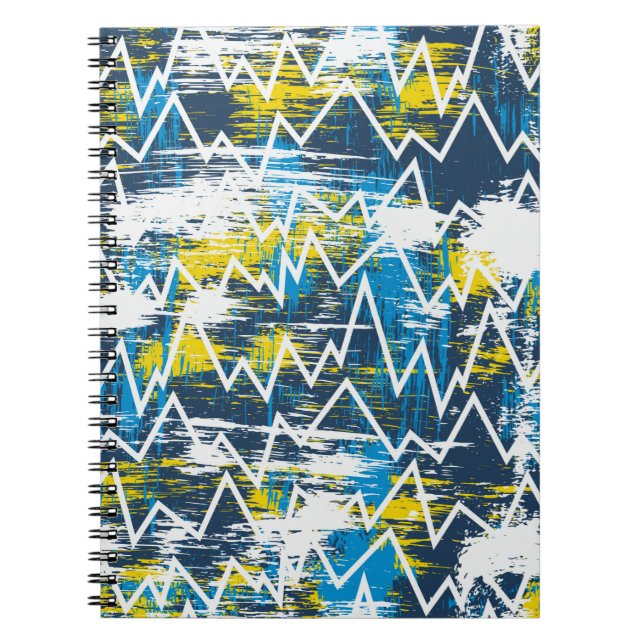 Ethnisches boho nahtloses Muster. Zigzag-Muster. S Notizblock (Vorderseite)