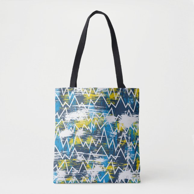 Ethnisches boho nahtloses Muster. Zigzag-Muster. S Tasche (Vorderseite)