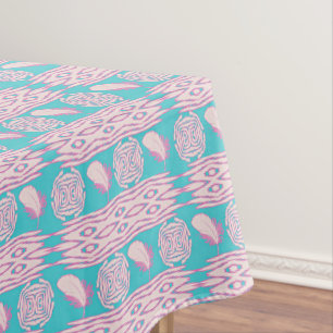 Ethnisches Boho versieht Paisley mit Federn Tischdecke