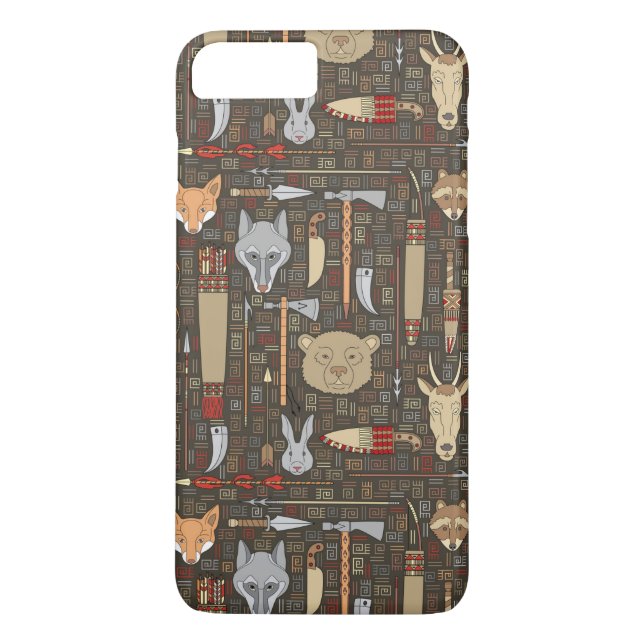 Ethnisches Jagd-Muster Case-Mate iPhone Hülle (Rückseite)