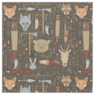 Ethnisches Jagd-Muster Stoff