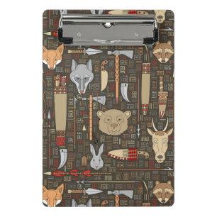 Ethnisches Jagdmuster Mini Klemmbrett