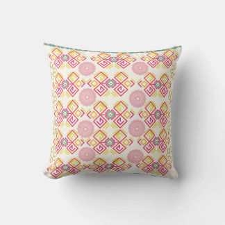 Ethnisches Mandala und geometrisches Muster Pink & Kissen