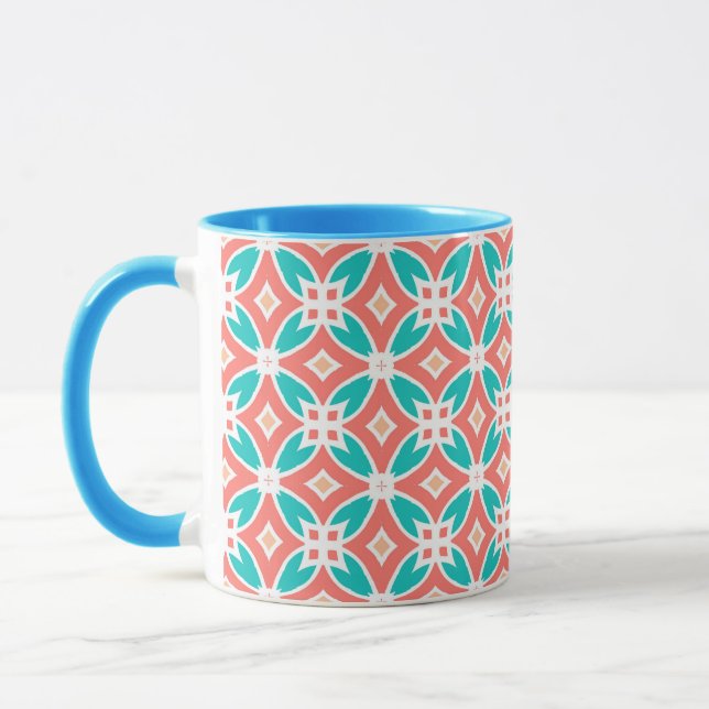 Ethnisches Mehrfarbenmuster Tasse (Links)