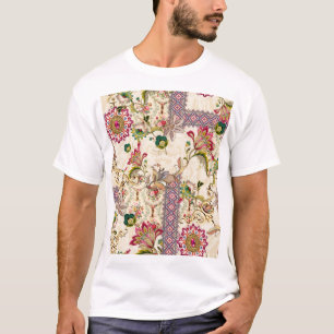 Ethnisches Mughal-Blumen-Paisley T-Shirt