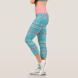 Ethnisches Muster Capri Leggings