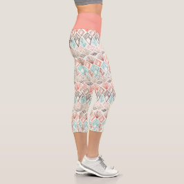 Ethnisches Muster Capri Leggings