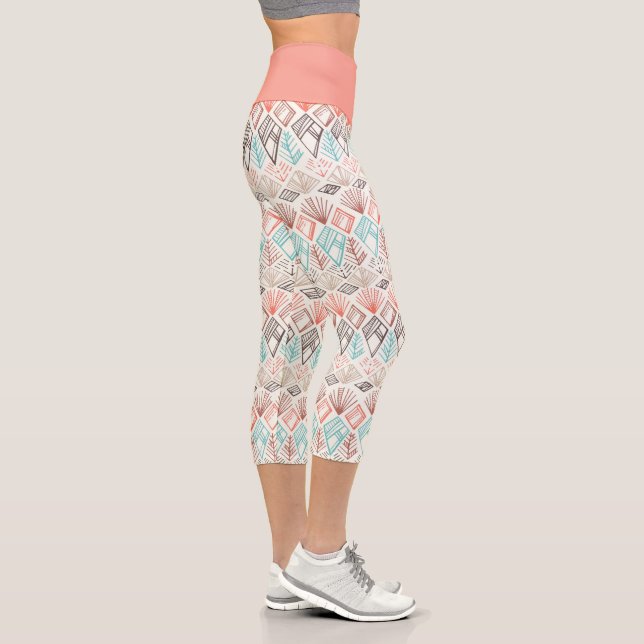 Ethnisches Muster Capri Leggings (Rechts)