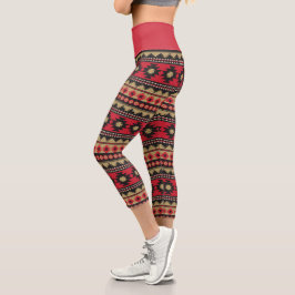 Ethnisches Muster Capri Leggings