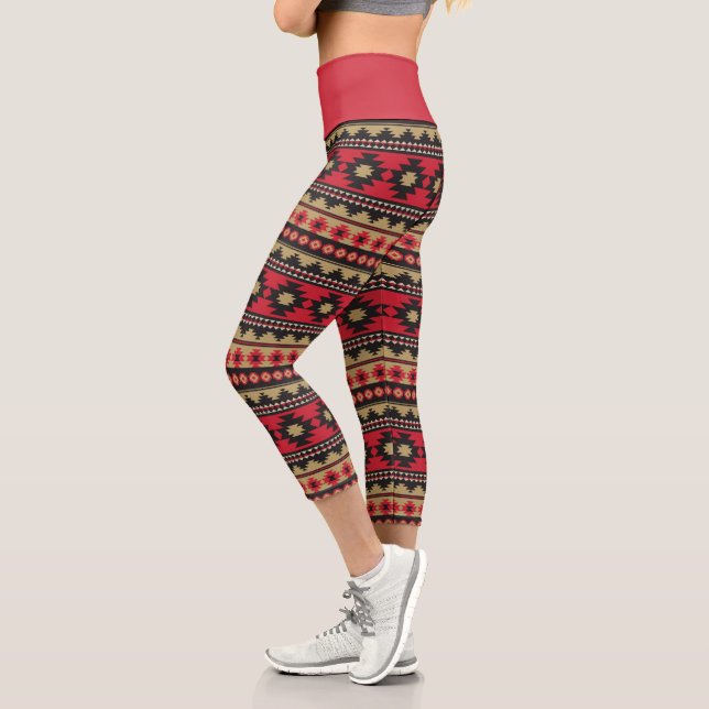 Ethnisches Muster Capri Leggings (Links)