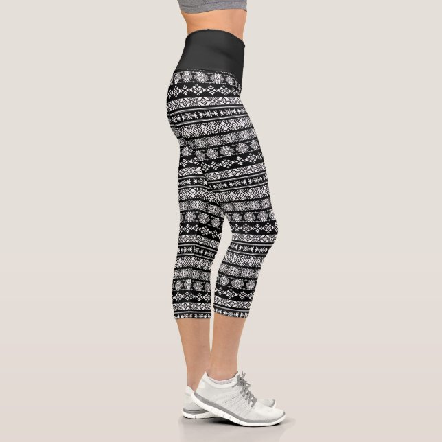 Ethnisches Muster Capri Leggings (Rechts)