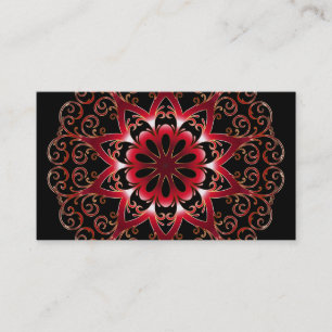 Ethnisches Muster Elegant Mandala Wellness-Center  Visitenkarte