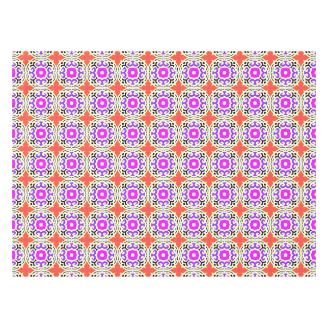 Ethnisches Muster mit marokkanischen Motiven Tischdecke (Vorderseite (Horizontal))