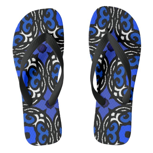 Ethnisches Muster mit türkischen Motiven Flip Flops (Fußbett)