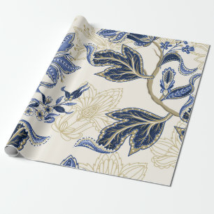 Ethnisches nahtloses Muster mit indischem Ornament Geschenkpapier