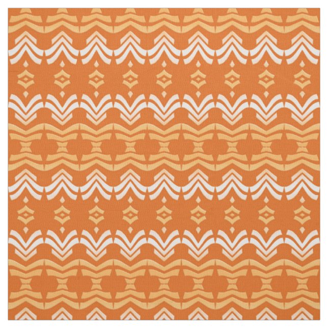 ethnisches orangefarbenes Muster Stoff (Muster)