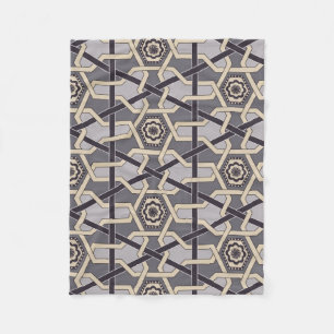 Ethnisches orientalisches Ornament Stickereidekor  Fleecedecke
