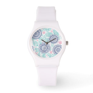Ethnisches Paisley-Muster Armbanduhr
